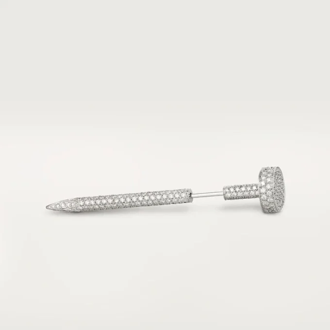 Ac de cravată Juste Un Clou – Aur alb și diamante – Cartier