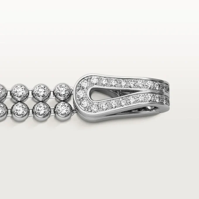 Brățară Agrafe, diamante tăiate în stil briliant, pavate Brățară Agrafe, diamante tăiate în stil briliant, pavate
