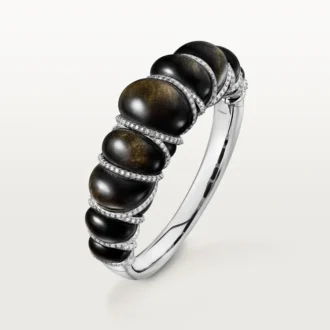 Brățară Cartier Libre Tressage, obsidian, diamante