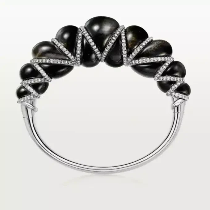 Brățară Cartier Libre Tressage, obsidian, diamante Brățară Cartier Libre Tressage, obsidian, diamante
