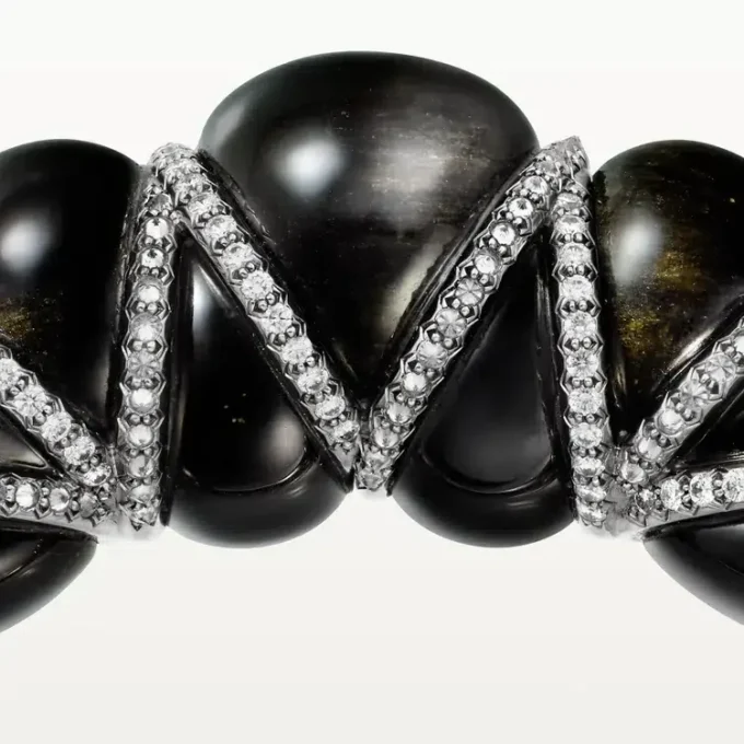 Brățară Cartier Libre Tressage, obsidian, diamante Brățară Cartier Libre Tressage, obsidian, diamante