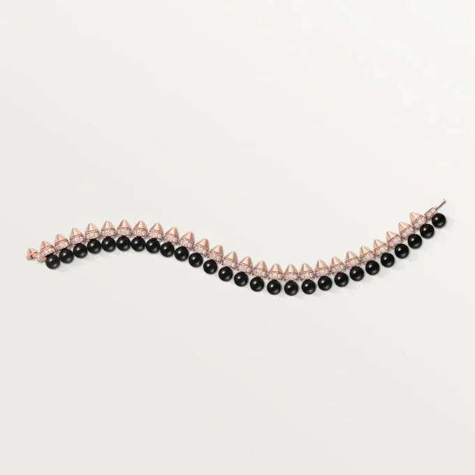 Brățară Clash De Cartier, flexibilă, onix, model extra-mare, diamante