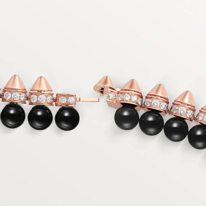 Brățară Clash De Cartier, flexibilă, onix, model extra-mare, diamante