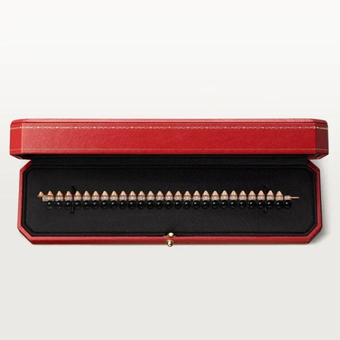 Brățară Clash De Cartier, flexibilă, onix, model extra-mare, diamante
