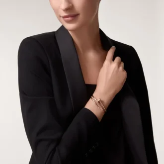 Brățară Juste Un Clou, dublă, cu diamante