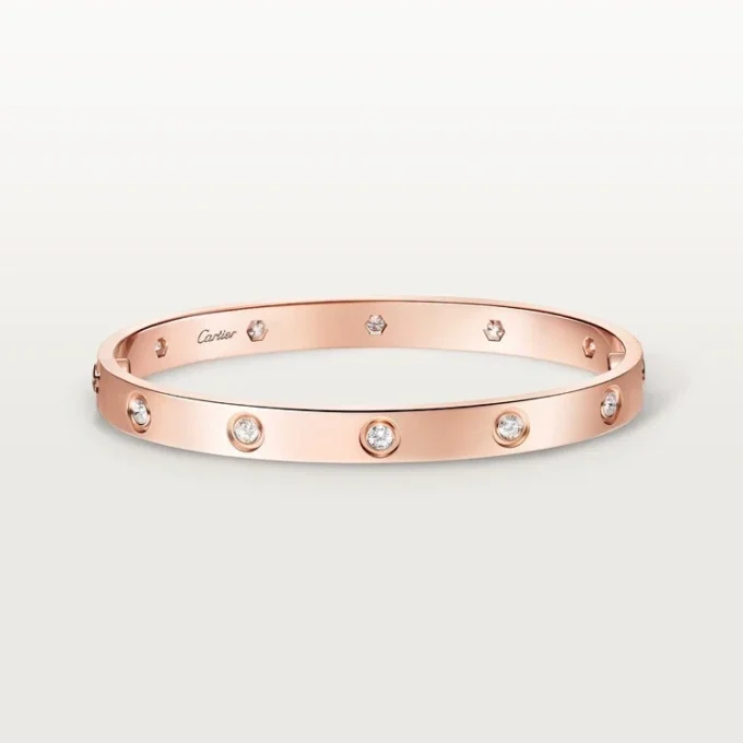 Brățară Love, model clasic, 10 diamante Brățară Love, model clasic, 10 diamante