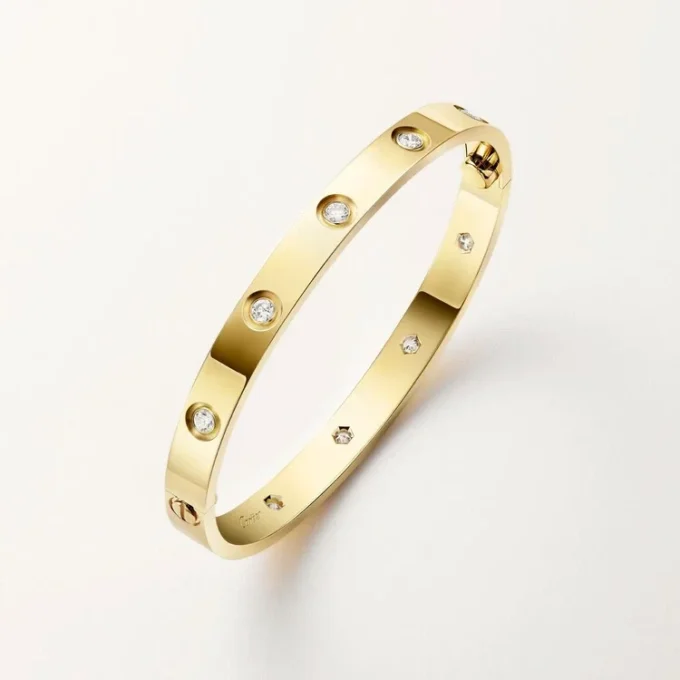 Brățară Love, model clasic, 10 diamante Brățară Love, model clasic, 10 diamante