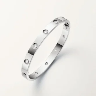 Brățară Love, model clasic, 10 diamante