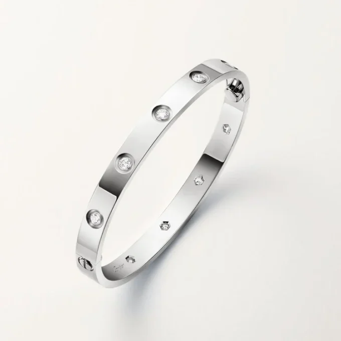 Brățară Love, model clasic, 10 diamante Brățară Love, model clasic, 10 diamante