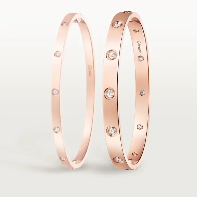Brățară Love, model clasic, 10 diamante Brățară Love, model clasic, 10 diamante