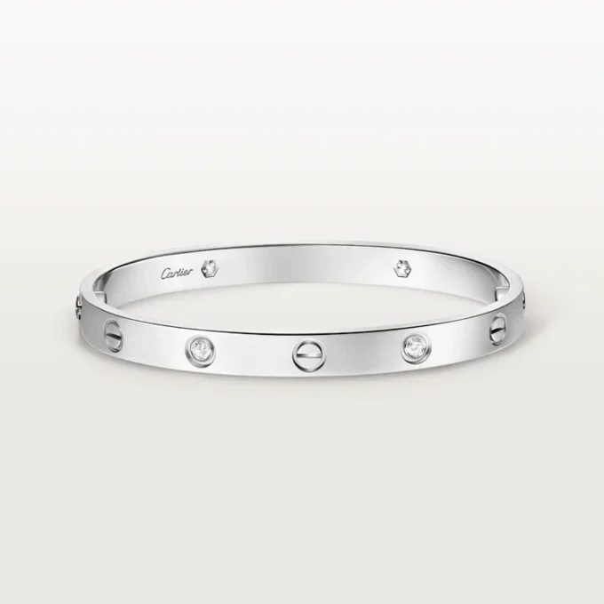 Brățară Love, model clasic, 4 diamante