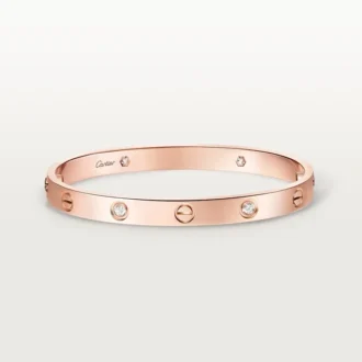 Brățară Love, model clasic, 4 diamante