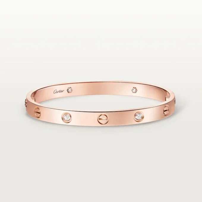 Brățară Love, model clasic, 4 diamante Brățară Love, model clasic, 4 diamante