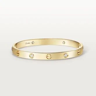 Brățară Love, model clasic, 4 diamante