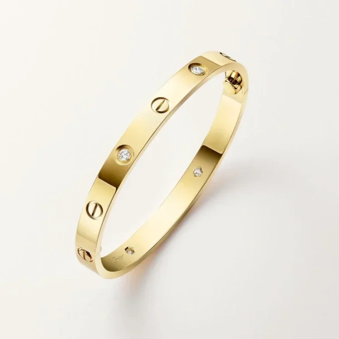 Brățară Love, model clasic, 4 diamante