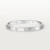 Brățară Love, model clasic, finisaj periat, 4 diamante