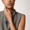 Brățară Love, model clasic, finisaj periat, 4 diamante