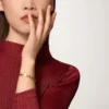 Brățară Love, model clasic, finisaj periat, 4 diamante