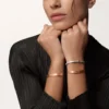 Brățară Love, model clasic, finisaj periat, 4 diamante