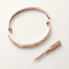 Brățară Love, model clasic, finisaj periat, 4 diamante