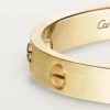 Brățară Love, model clasic, finisaj periat, 4 diamante