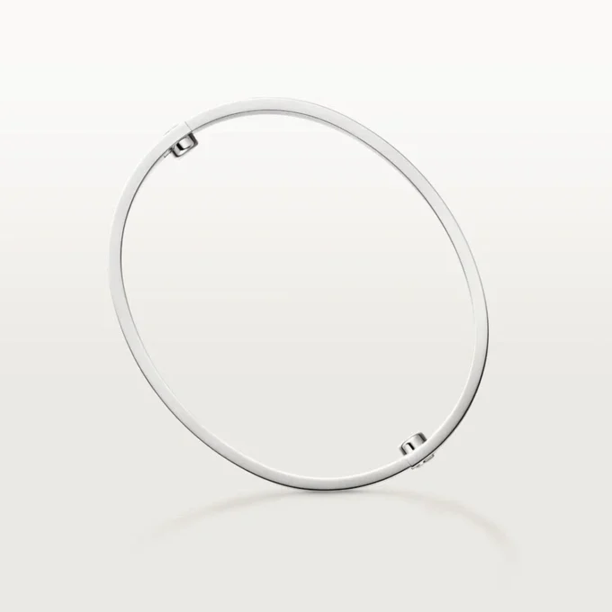 Brățară Love, model clasic, finisaj periat, 4 diamante