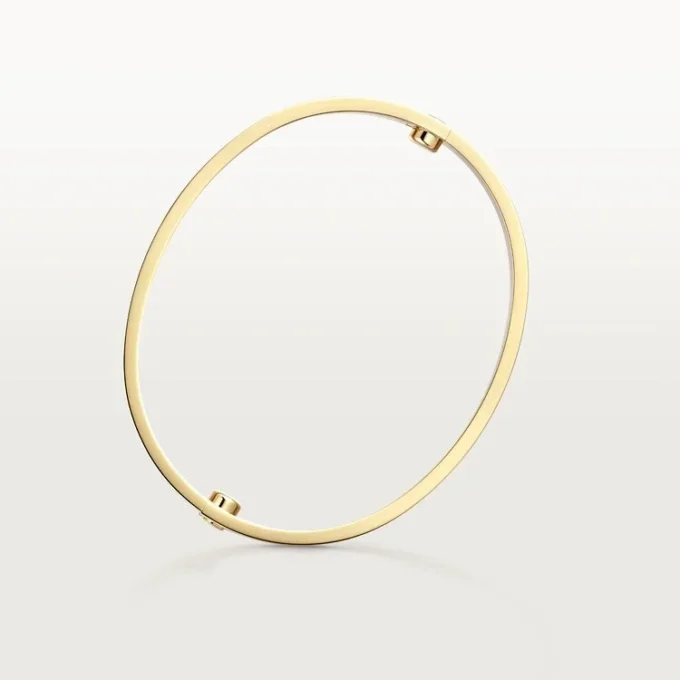 Brățară Love, model clasic, finisaj periat, 4 diamante