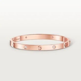 Brățară Love, model mediu, 4 diamante