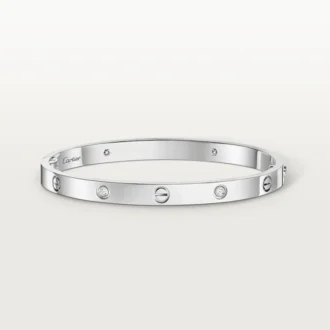 Brățară Love, model mediu, 4 diamante