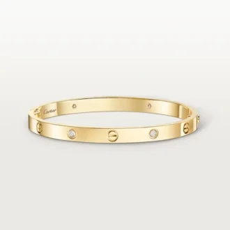 Brățară Love, model mediu, 4 diamante