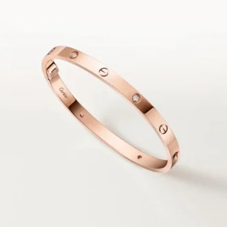 Brățară Love, model mediu, 4 diamante