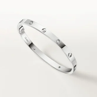 Brățară Love, model mediu, 4 diamante
