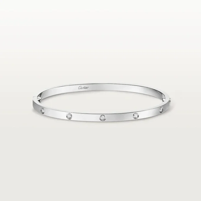 Brățară Love, model mic, 10 diamante