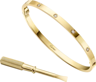 Brățară Love, model mic, 10 diamante