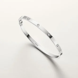 Brățară Love, model mic, 10 diamante