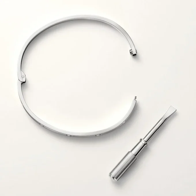 Brățară Love, model mic, 10 diamante