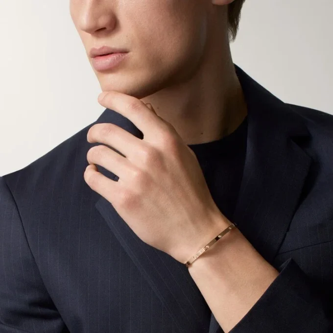 Brățară Love, model mic, 10 diamante