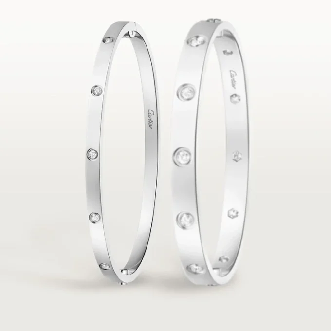 Brățară Love, model mic, 10 diamante