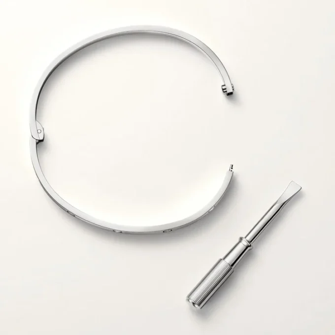 Brățară Love, model mic, 6 diamante