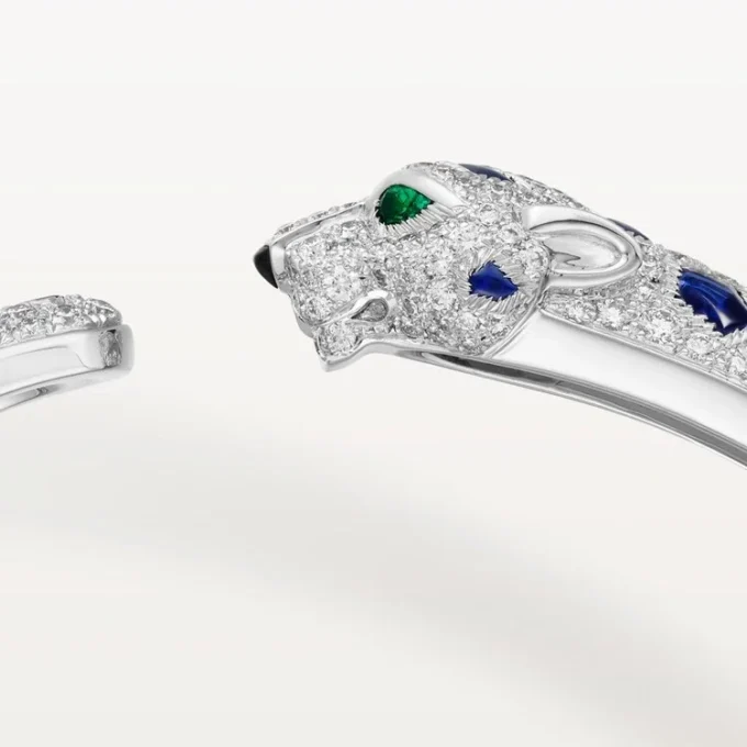 Brățară Panthere De Cartier, model mediu, pavată