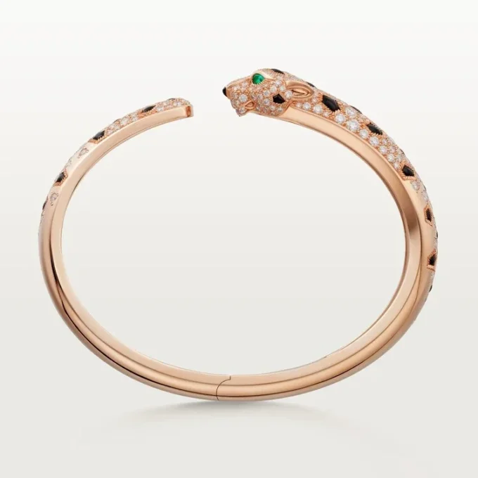 Brățară Panthere De Cartier, model mediu, semi-pavată