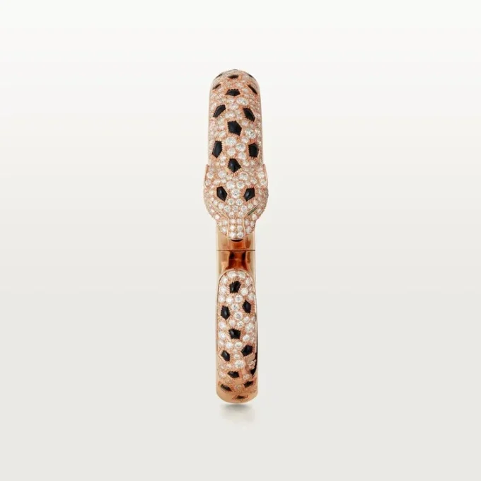 Brățară Panthere De Cartier, model mediu, semi-pavată