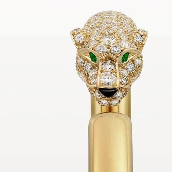 Brățară Panthere De Cartier, model mic, semi-pavată
