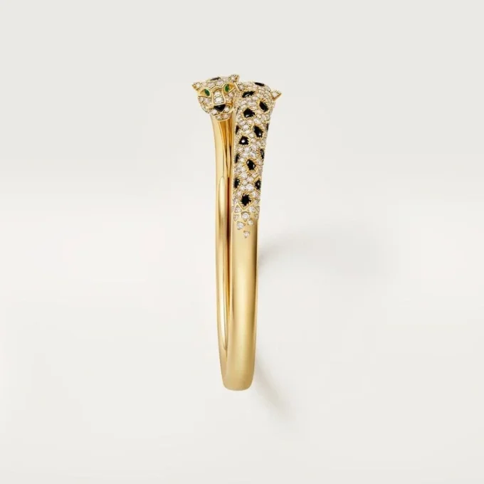 Brățară Panthere De Cartier, model mic, semi-pavată