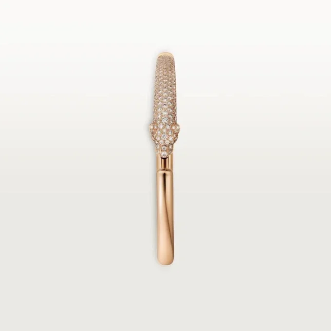 Brățară Panthere De Cartier, model mic, semi-pavată