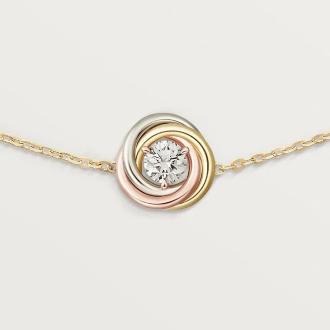 Brățară Trinity, pe lanț, 1 diamant