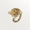 Broșă Faune Et Flore De Cartier, diamante galbene, portocalii și maro, pavate