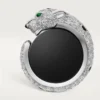 Butoni Panthere De Cartier – Aur alb rodiat, diamante, smaralde, onix – Cartier