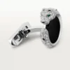 Butoni Panthere De Cartier – Aur alb rodiat, diamante, smaralde, onix – Cartier