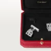 Butoni Panthere De Cartier – Aur alb rodiat, diamante, smaralde, onix – Cartier